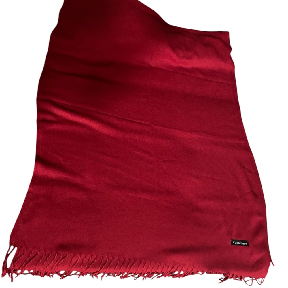 🧿Red Cashmere Scarf - Picture 5 of 5